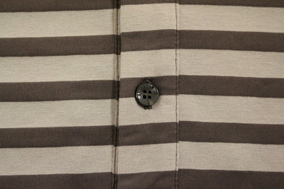 Brown striped cotton t-shirt