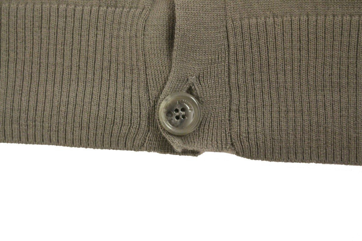 Gray wool cardigan sweater