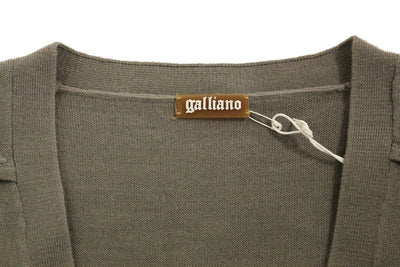 Gray wool cardigan sweater