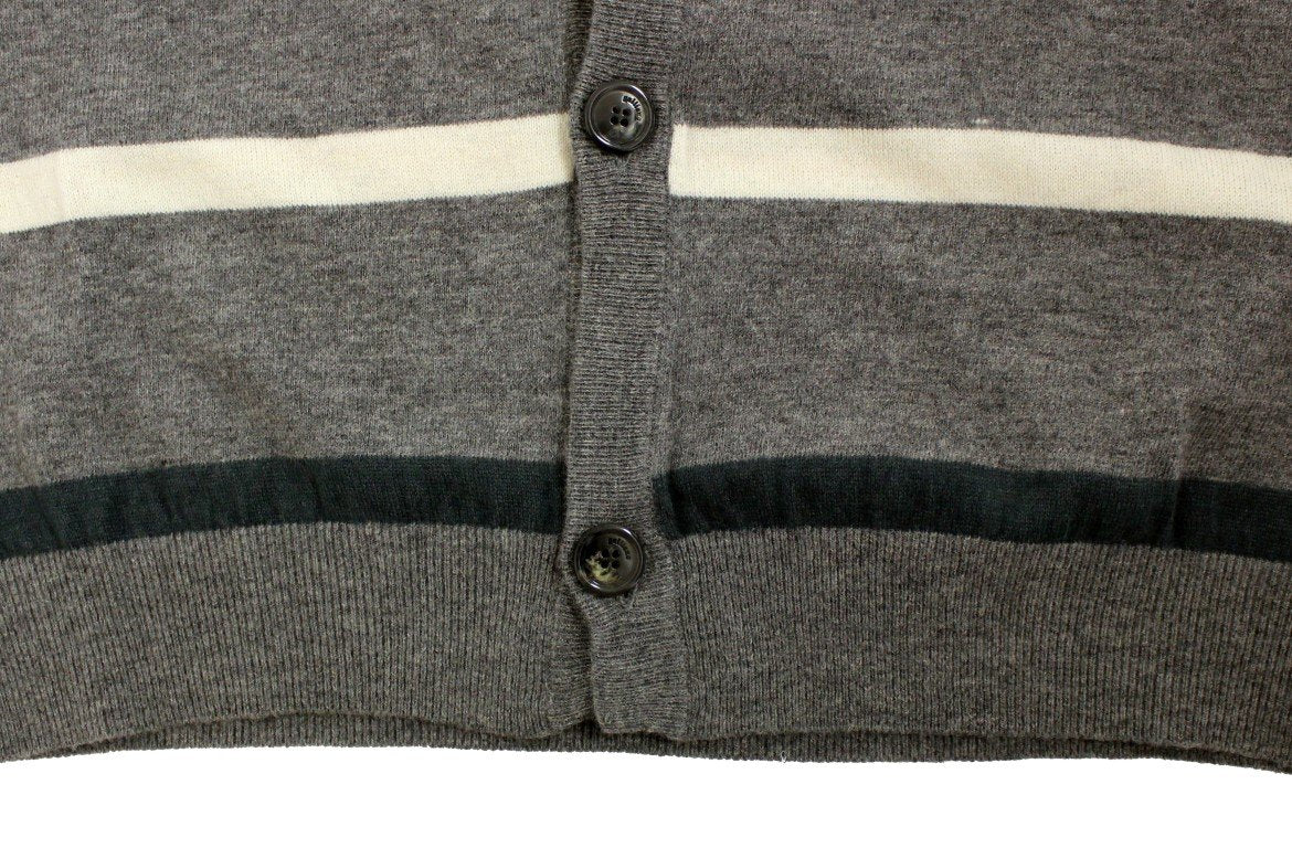 Multicolor stripes wool cardigan sweater