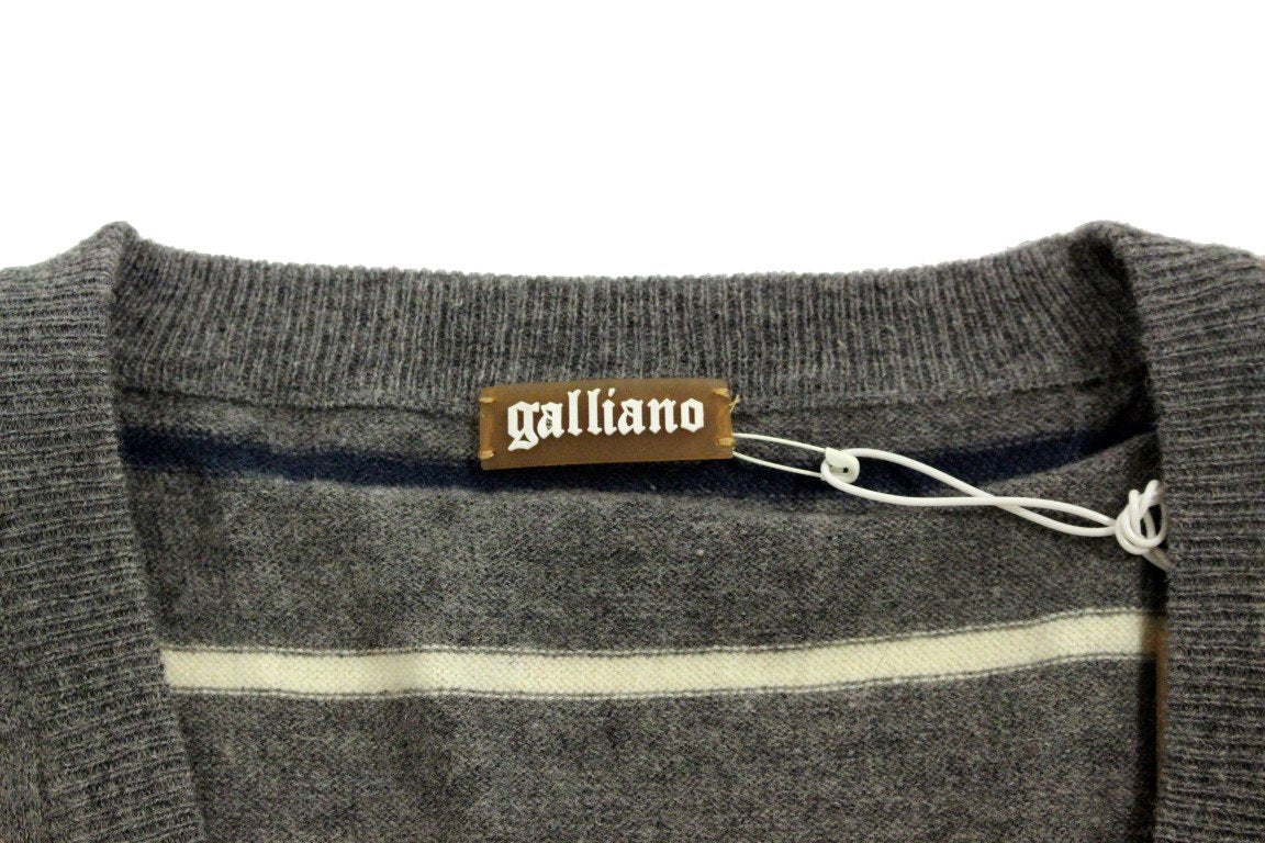 Multicolor stripes wool cardigan sweater