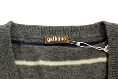 Multicolor stripes wool cardigan sweater