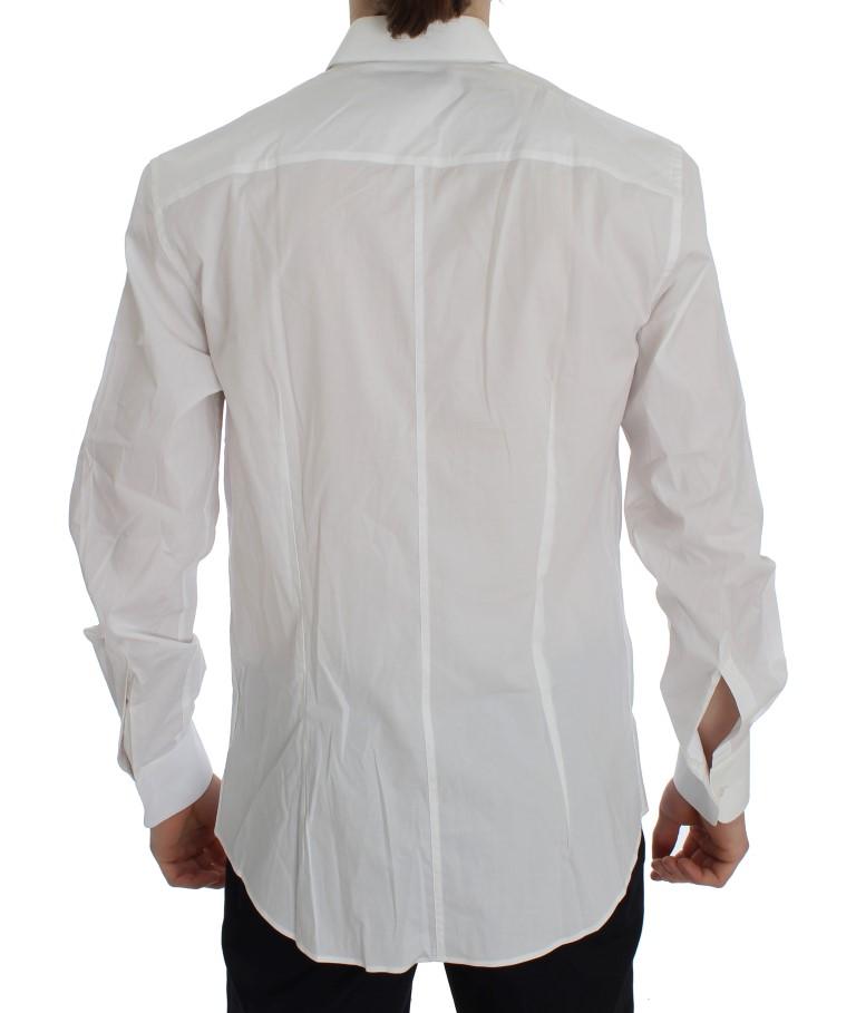 White Cotton Stretch Slim Fit MARTINI Shirt
