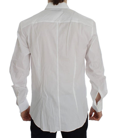 White Cotton Stretch Slim Fit MARTINI Shirt