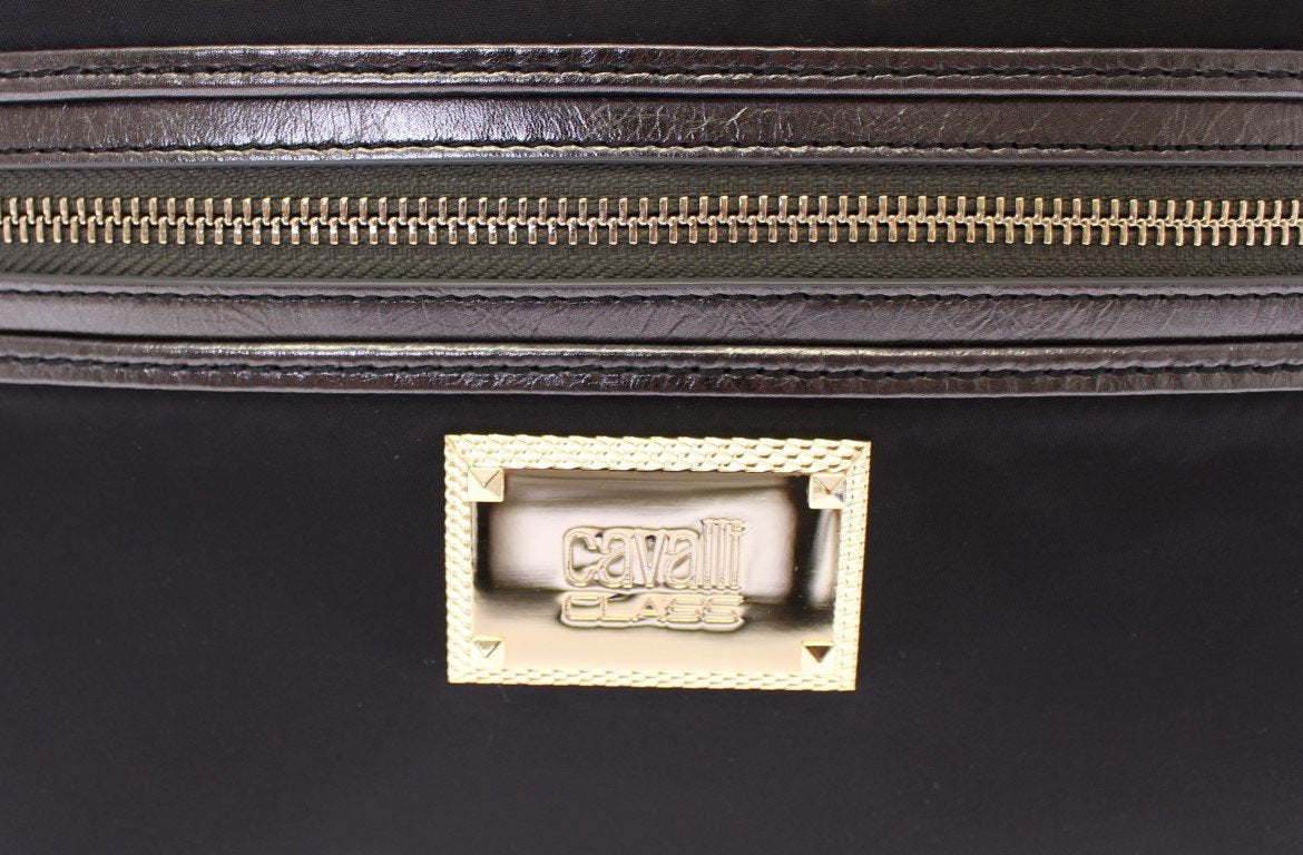 Black Gold Zipper Hobo Shoulder Bag