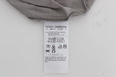 Crewneck 2015 Motive Print Gray Cotton T-shirt