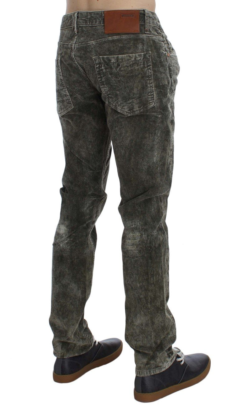 Green Wash Cotton Stretch Slim Fit Jeans