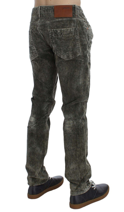 Green Wash Cotton Stretch Slim Fit Jeans