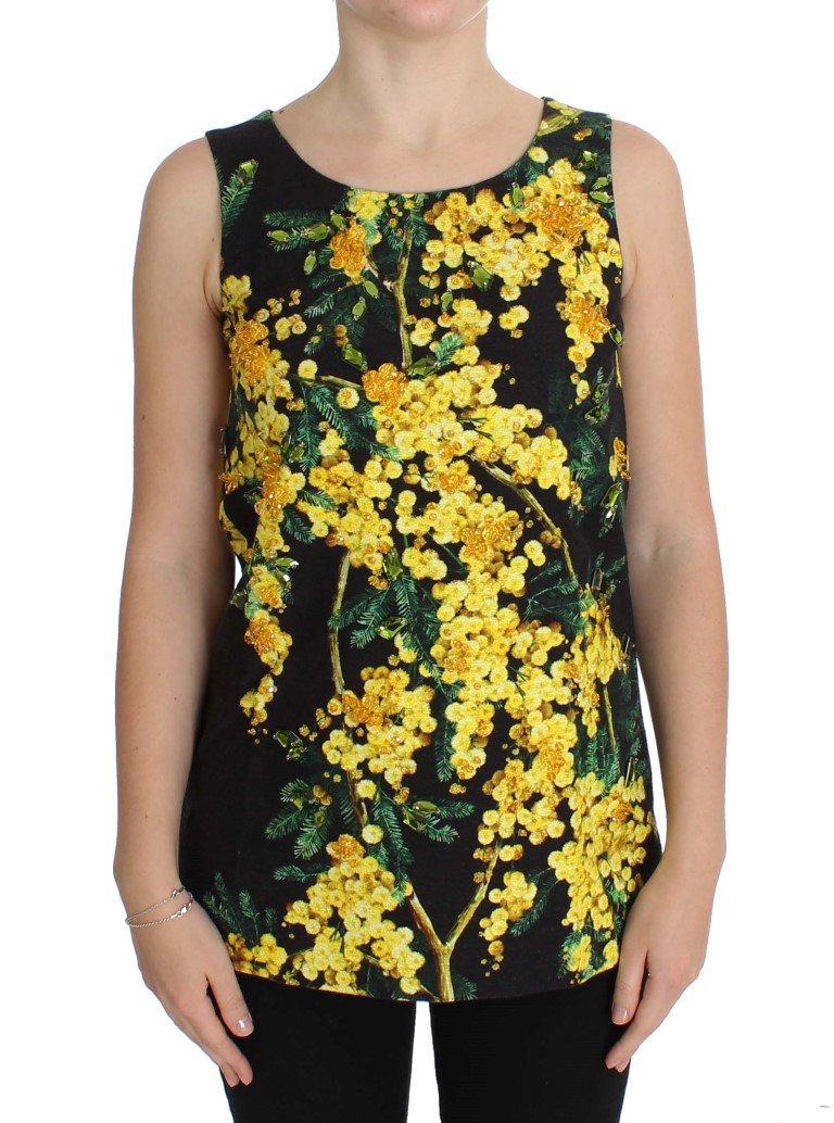 Multicolor Floral Crystal Top Blouse