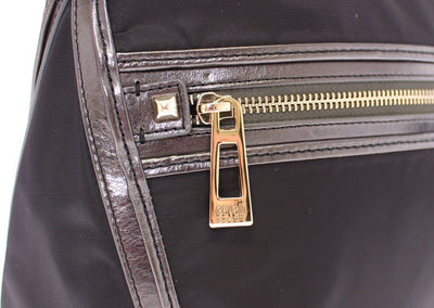Black Gold Zipper Hobo Shoulder Bag