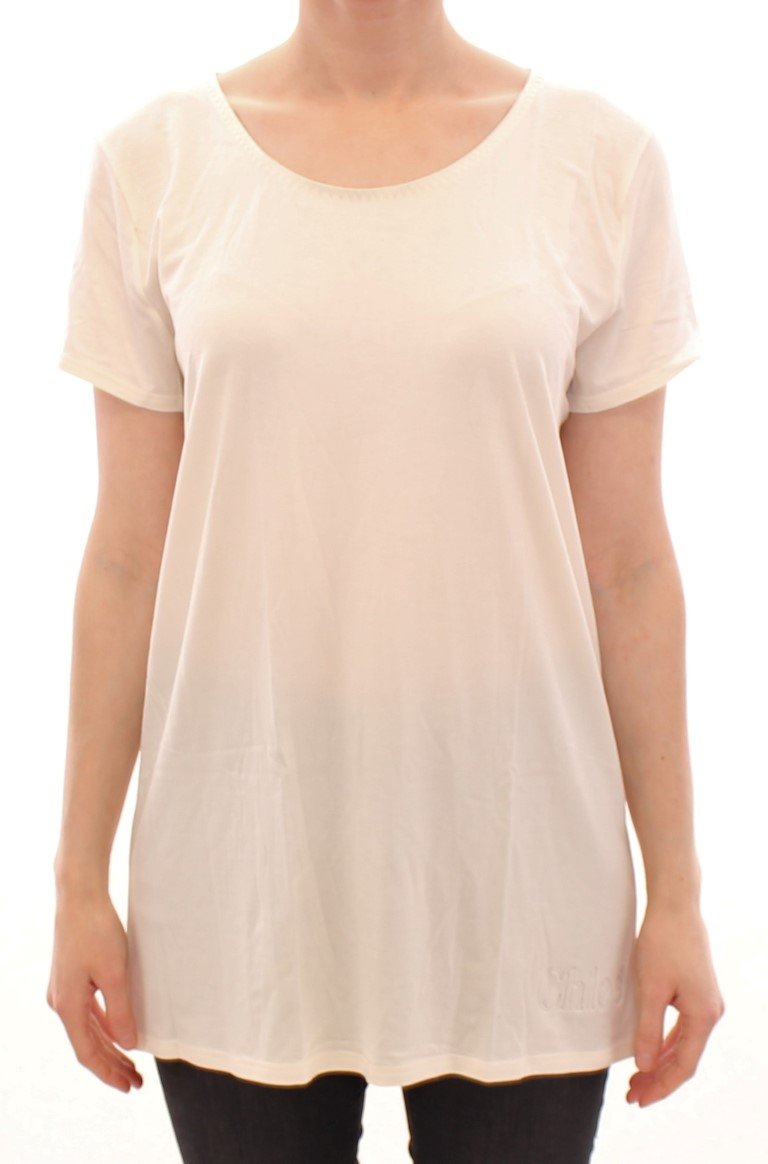 White shortsleeve crewneck t-shirt