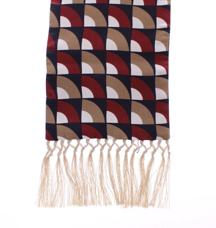 Scarf Men's Blue Red Beige Pattern Cashmere