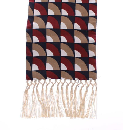 Scarf Men's Blue Red Beige Pattern Cashmere