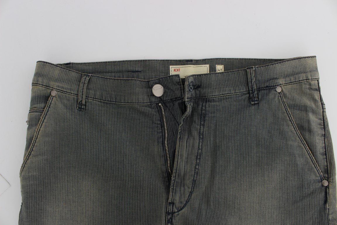 Blue Wash Cotton Stretch Slim Fit Jeans
