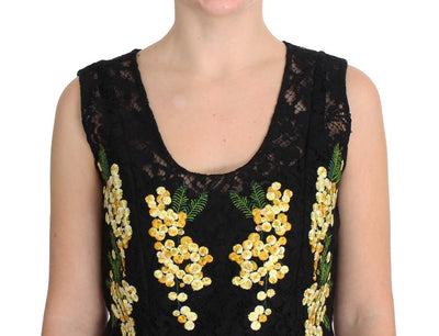 Black Floral Lace Embroidered Blouse
