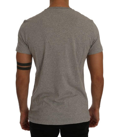 Gray Newspaper Print T-Shirt