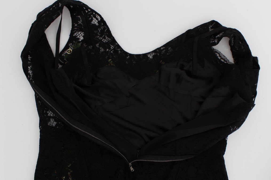 Black Floral Lace Embroidered Blouse