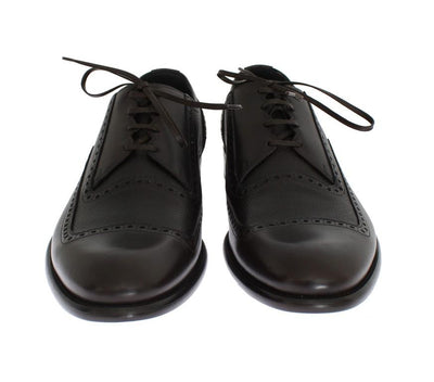 Brown Leather Wingtip Formal Shoes