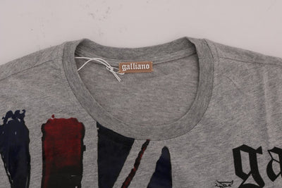 Gray Newspaper Print T-Shirt