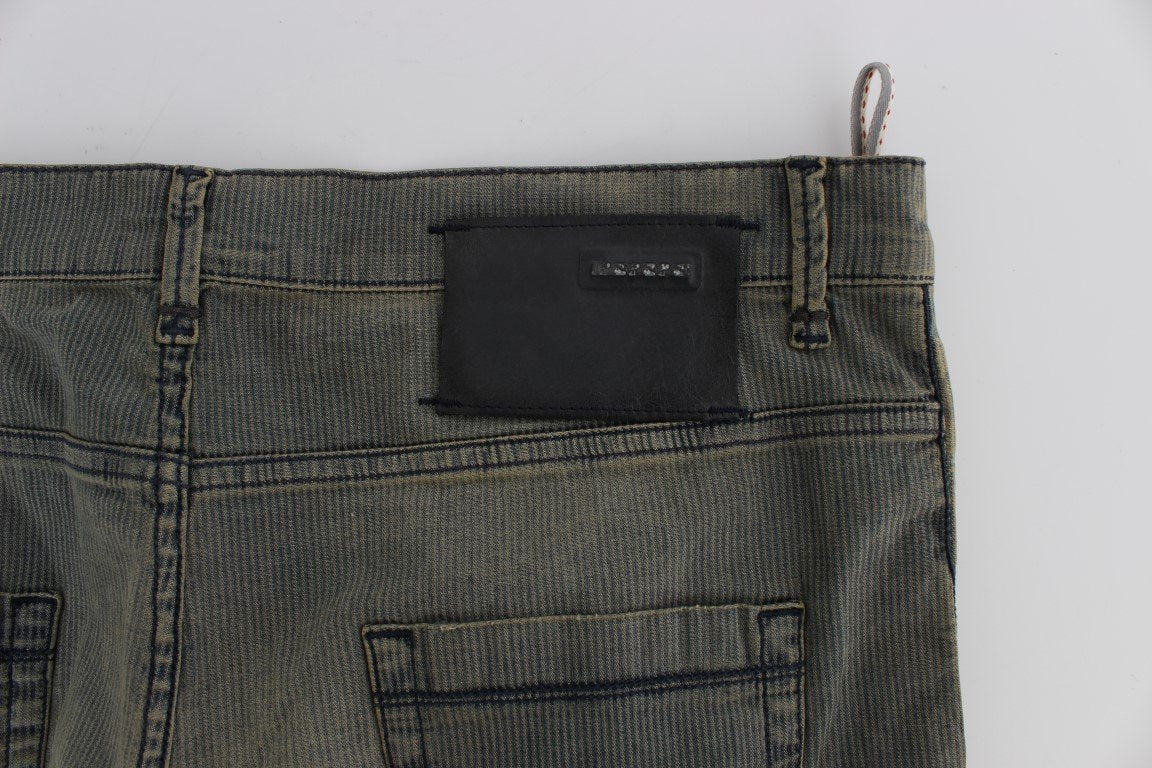 Blue Wash Cotton Stretch Slim Fit Jeans