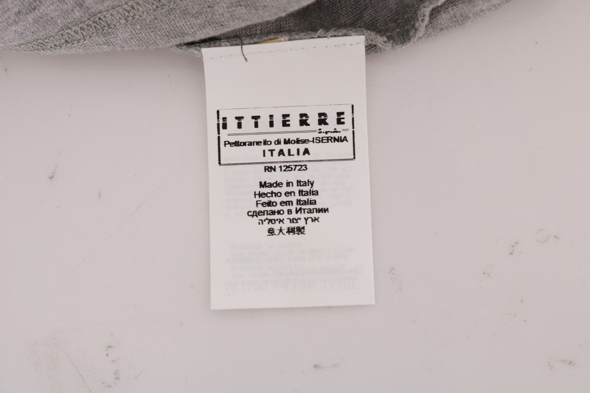 Gray Newspaper Print T-Shirt