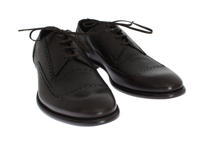 Brown Leather Wingtip Formal Shoes