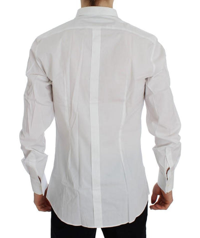 White Stretch Slim Fit GOLD Shirt