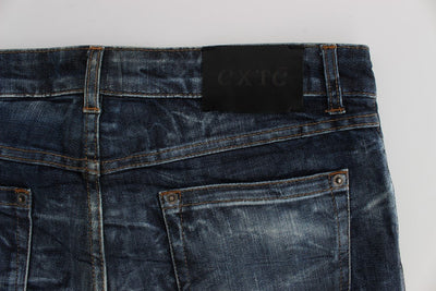 Blue Wash Cotton Stretch Slim Fit Jeans