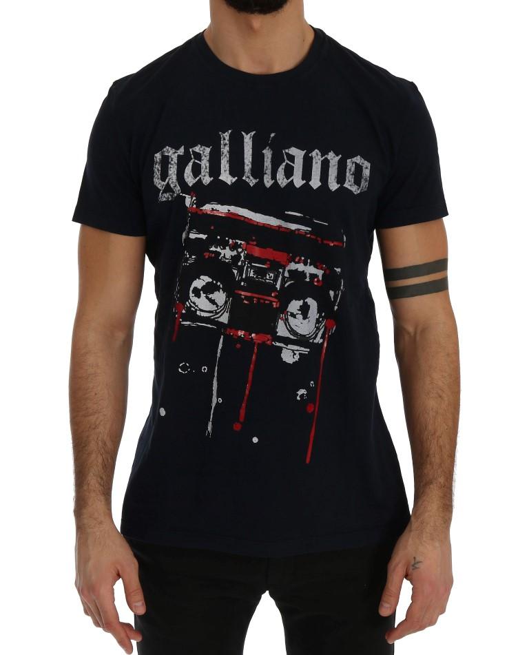 Blue Motive Radio Print Short Sleeve T-Shirt