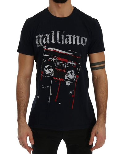 Blue Motive Radio Print Short Sleeve T-Shirt