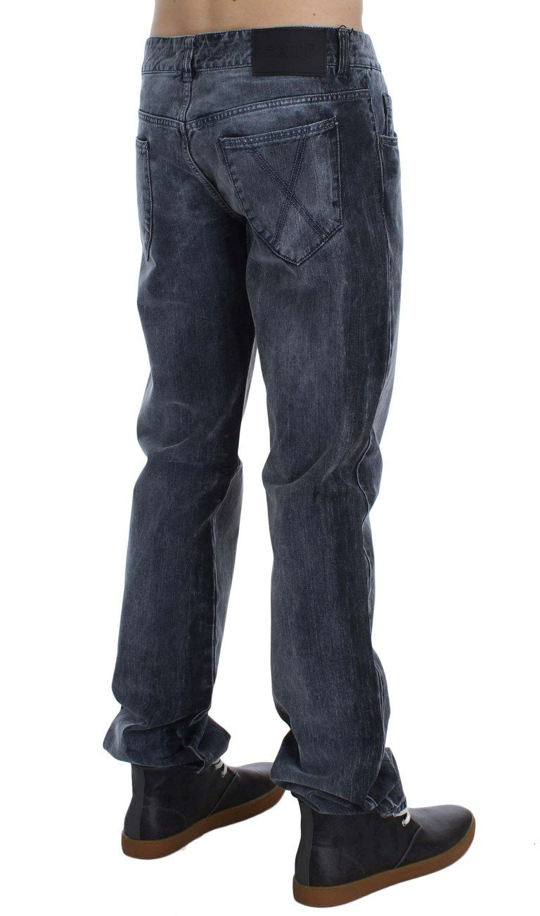 Gray Wash Cotton Regular Fit Jeans
