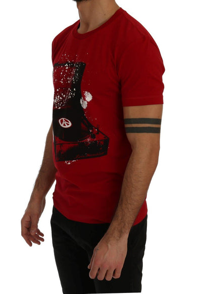 Red Motive Cotton Short Sleeve T-Shirt
