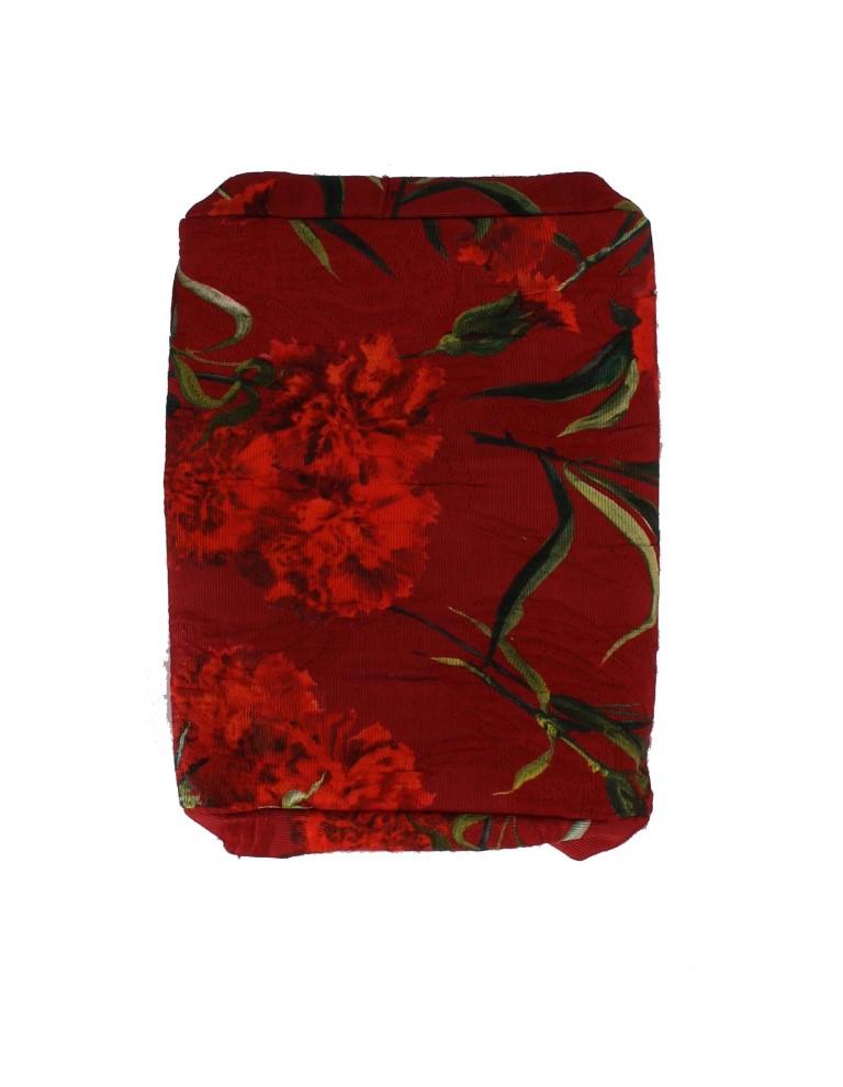 Red Roses Print Crystal Clutch Purse Bag