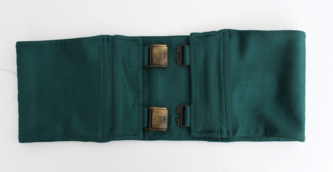 Green longsleeved belted dress