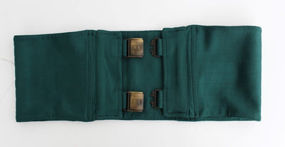 Green longsleeved belted dress