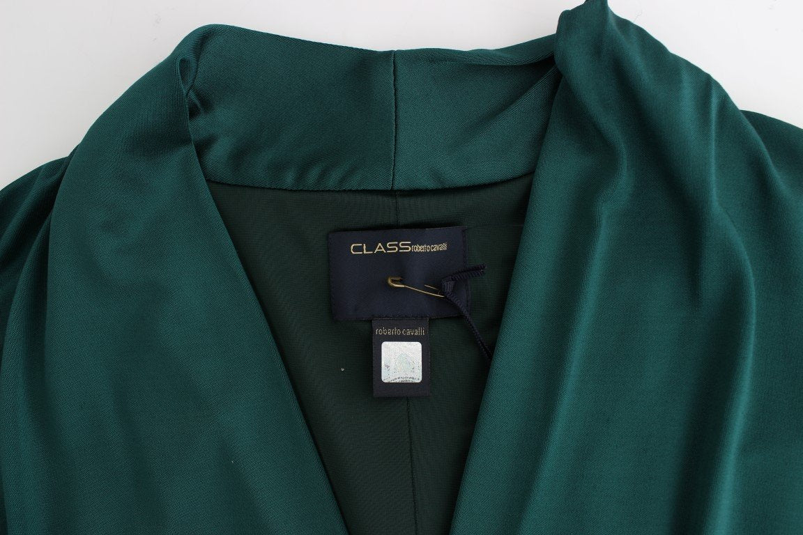 Green longsleeved belted dress