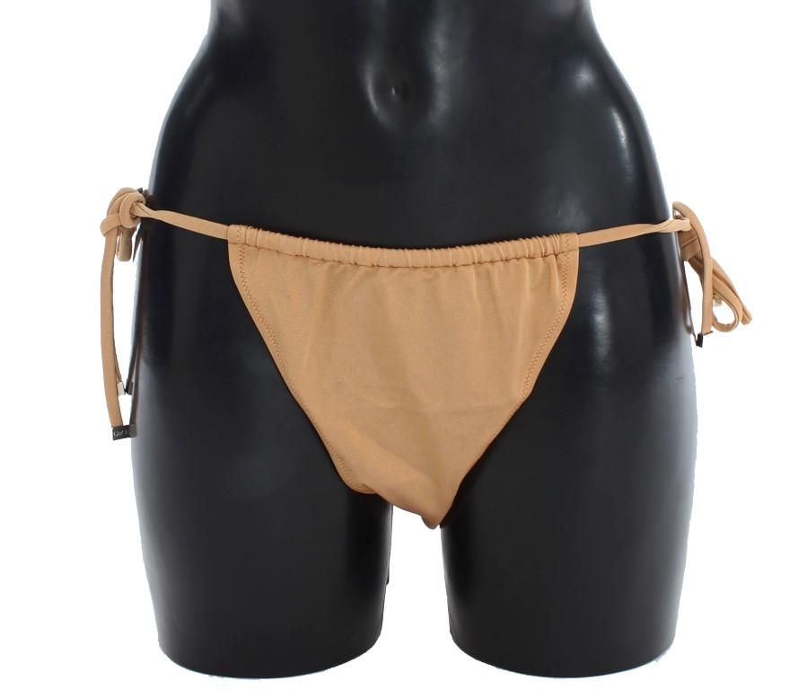Beige Bikini Bottom Swimwear Beachwear