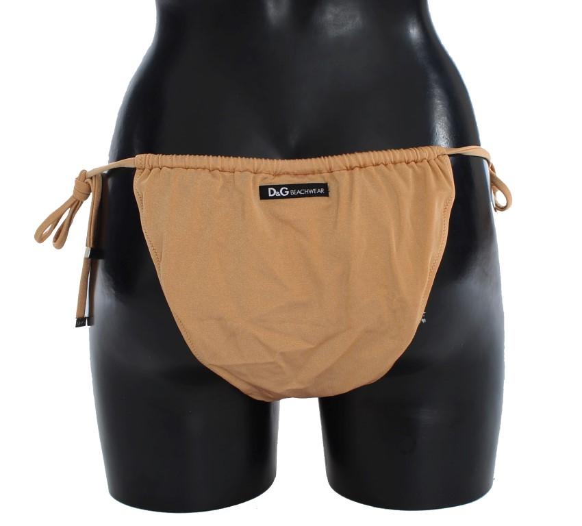 Beige Bikini Bottom Swimwear Beachwear