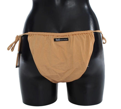 Beige Bikini Bottom Swimwear Beachwear