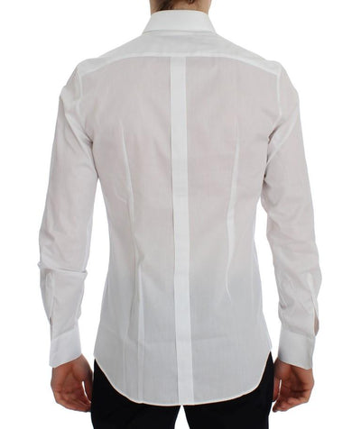 White Cotton Slim Fit Formal Shirt