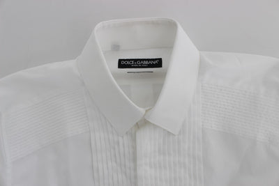 White Cotton Slim Fit Formal Shirt