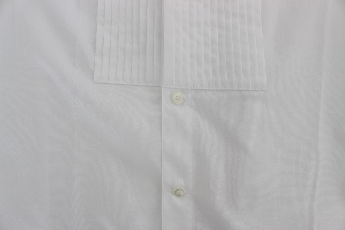 White Cotton Slim Fit Formal Shirt