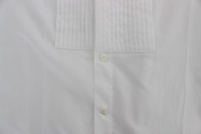 White Cotton Slim Fit Formal Shirt