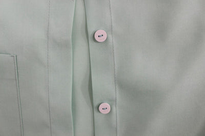 Green silk button down shirt