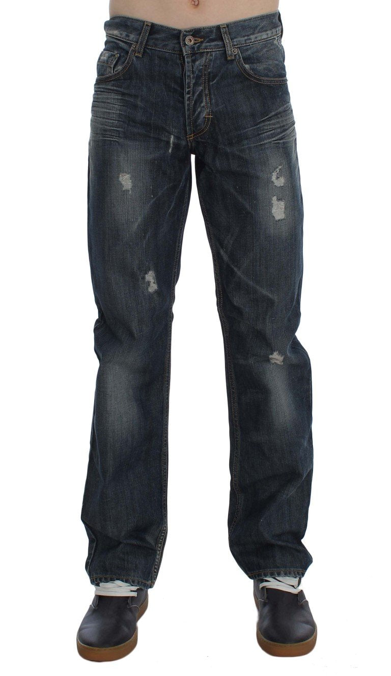 Blue Wash Cotton Regular Fit Jeans