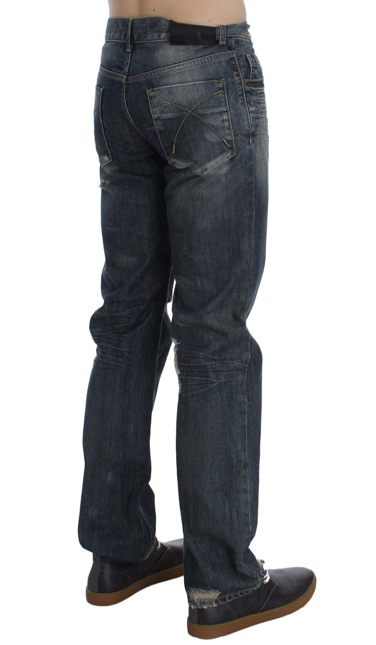 Blue Wash Cotton Regular Fit Jeans