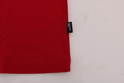 Red Motive Cotton Long Sleeve T-Shirt