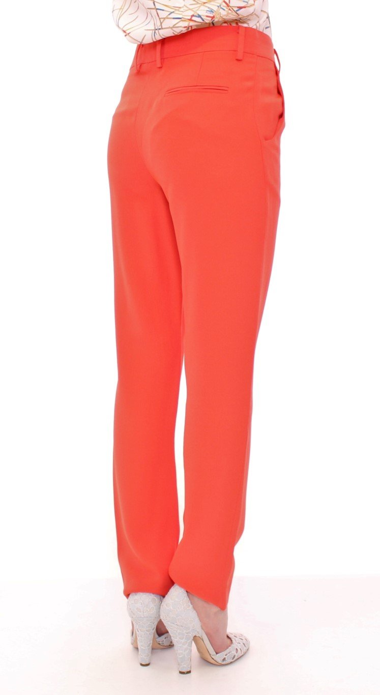 Orange boyfriend stretch pants