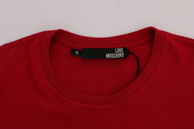 Red Motive Cotton Long Sleeve T-Shirt