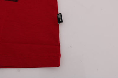 Red Motive Cotton Long Sleeve T-Shirt